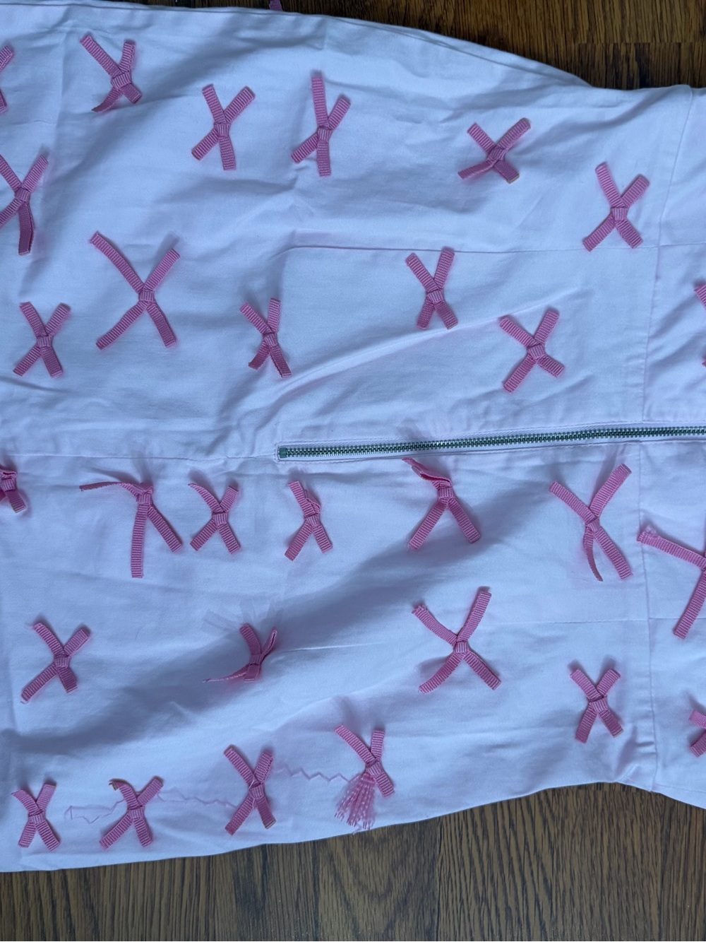 NWT Anthropologie Pink Bow-Embellished Mini Dress - Picture 9 of 11